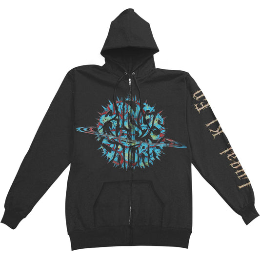 Rings Of Saturn Saturn Ship Zippered Hooded Sweatshirt