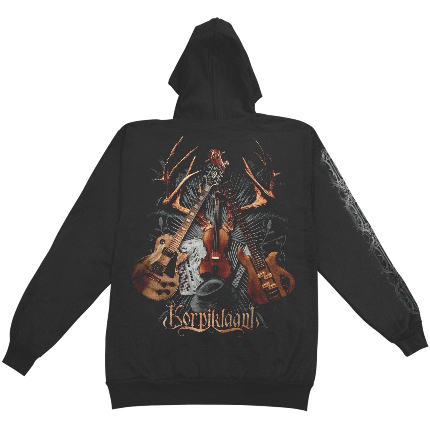 Korpiklaani Shaman Drum Zippered Hooded Sweatshirt