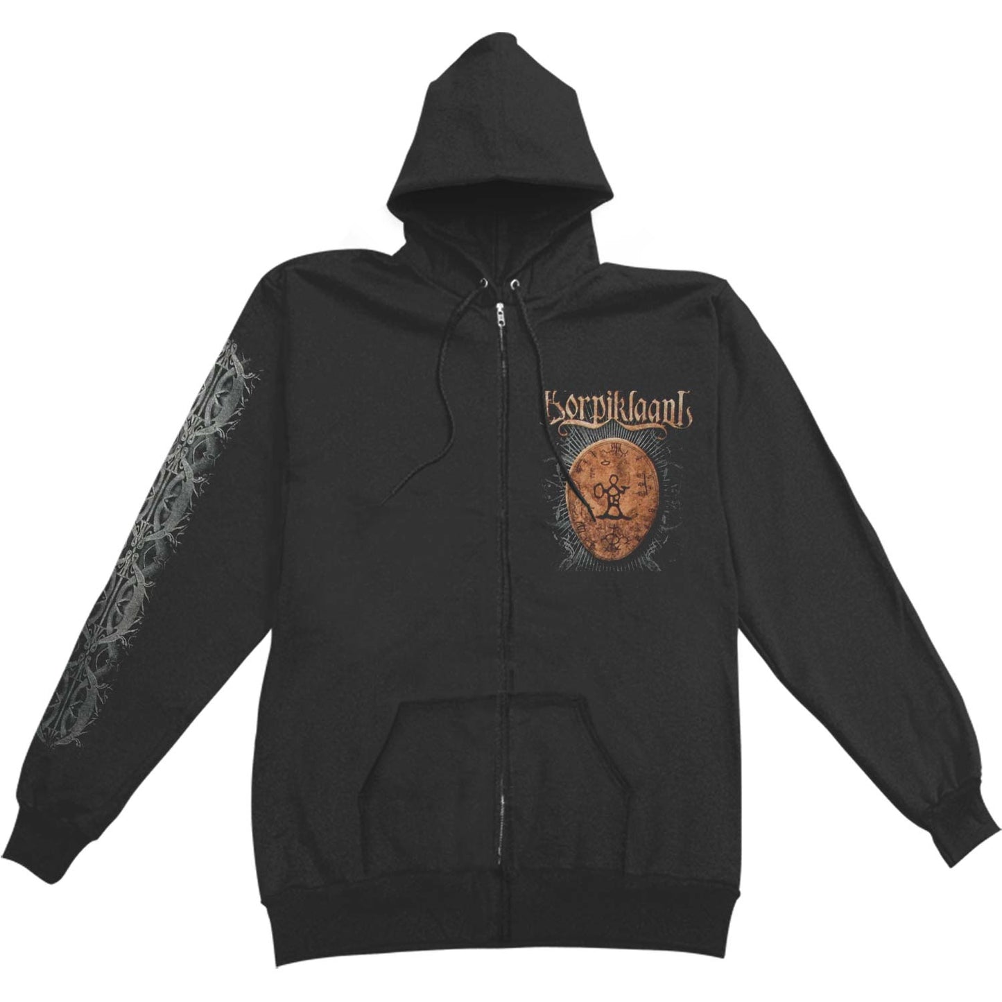 Korpiklaani Shaman Drum Zippered Hooded Sweatshirt