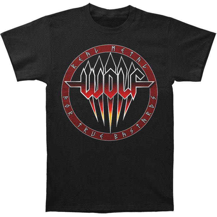 Wolf Real Metal For Bastards T-shirt