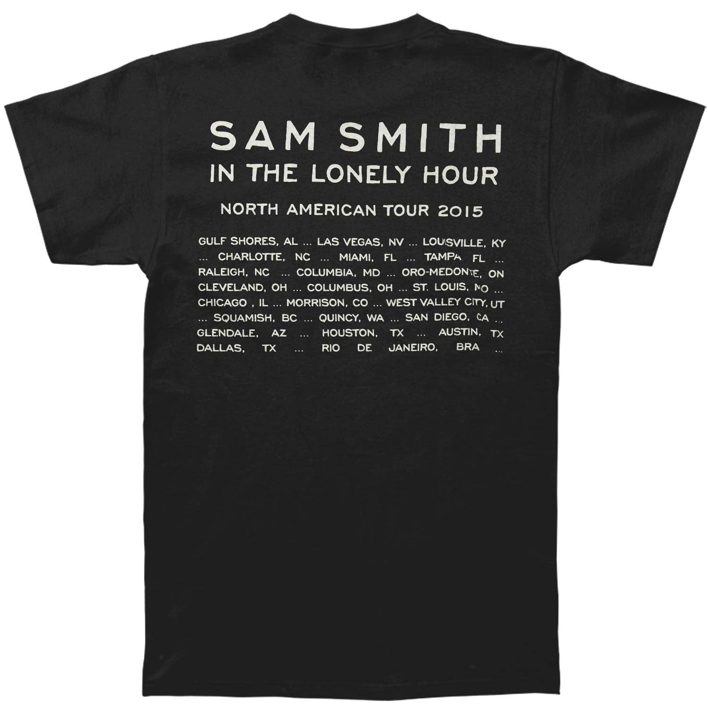 Sam Smith Lonely Hour 2015 Tour T-shirt