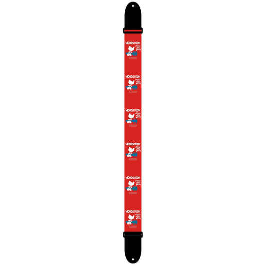Woodstock Peace Love Music Guitar Strap