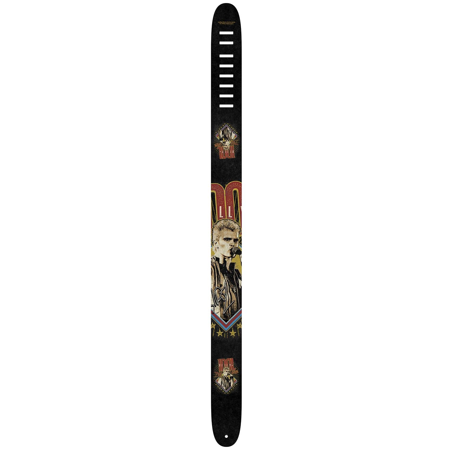 Billy Idol Portrait Art Guitar Strap