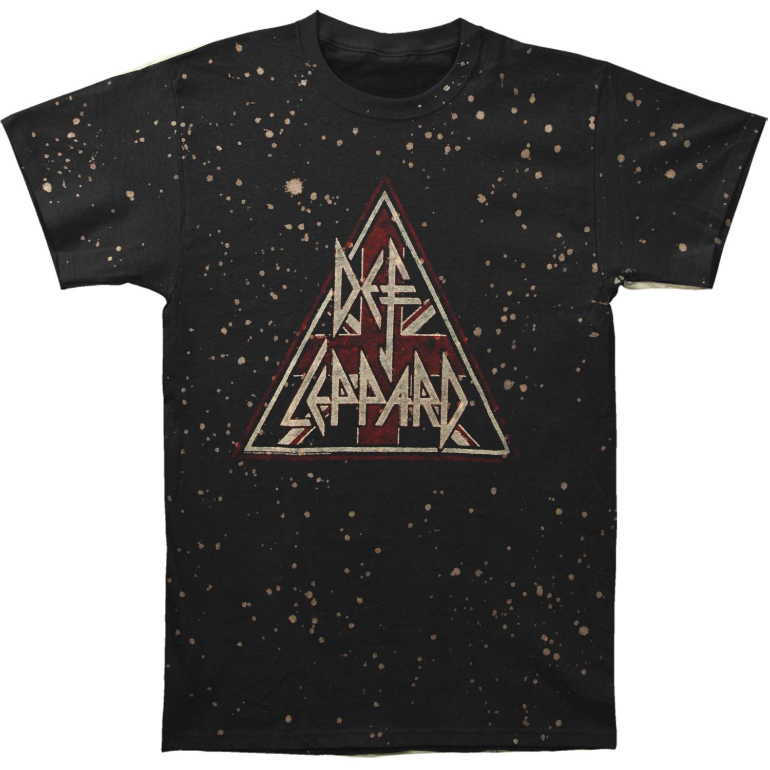 Def Leppard Pyramid Logo Mens Bleach Treatment T T-shirt