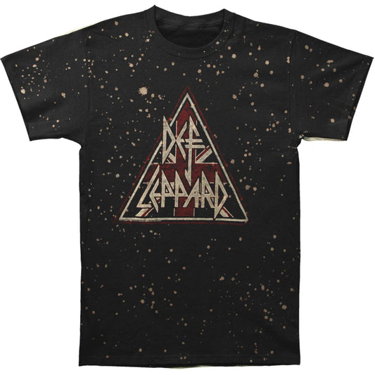 Def Leppard Pyramid Logo Mens Bleach Treatment T T-shirt