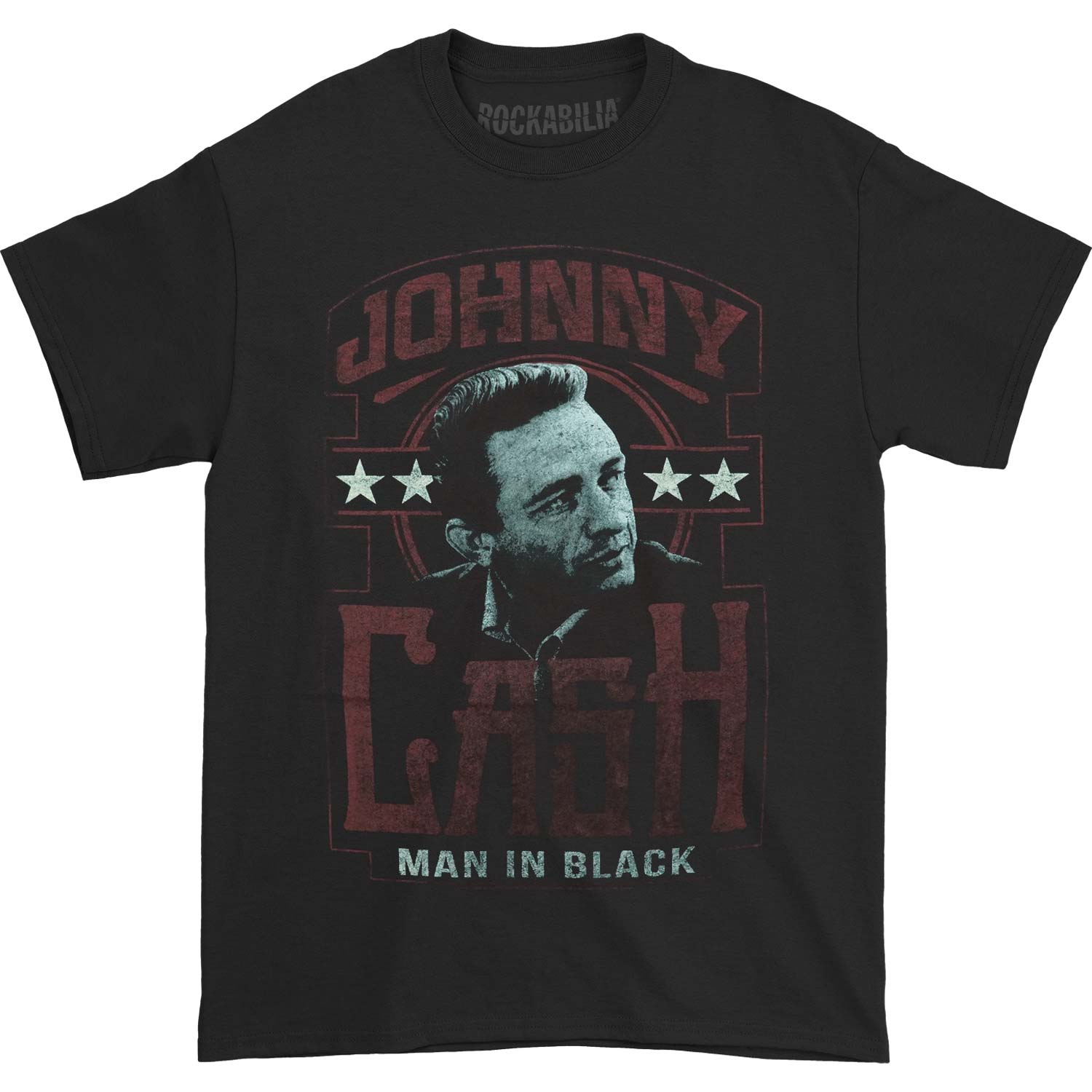 Johnny Cash Man In Black T-shirt