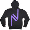 Purple Logo Zippered Hooded Sweatshirt