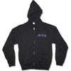 Purple Logo Zippered Hooded Sweatshirt