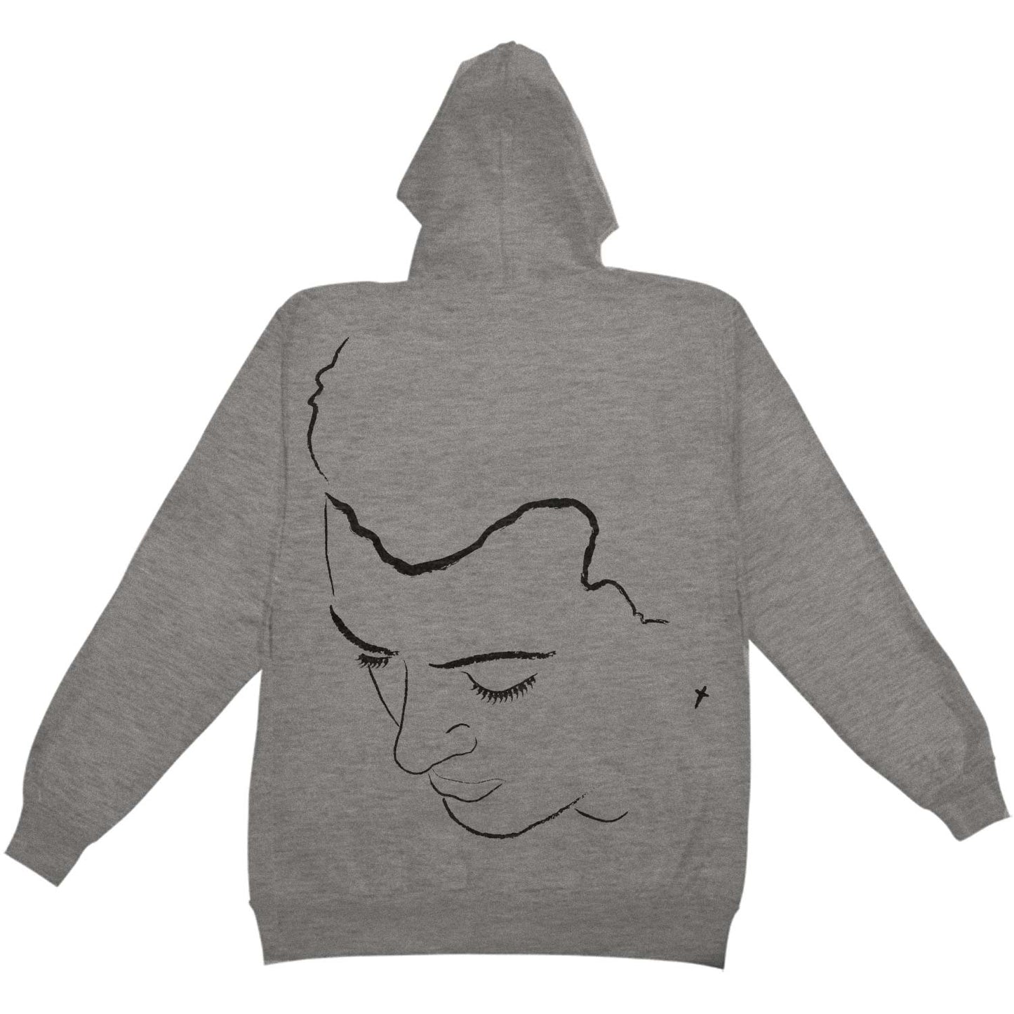 Illustrated Zippered Hooded Sweatshirt