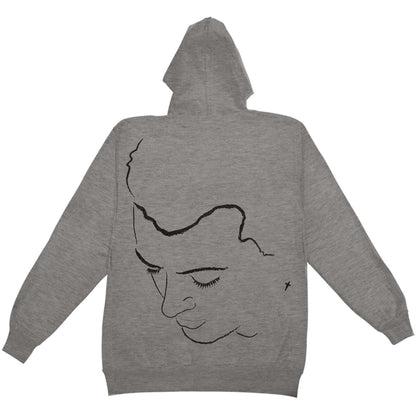 Illustrated Zippered Hooded Sweatshirt