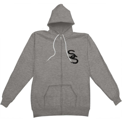 Illustrated Zippered Hooded Sweatshirt