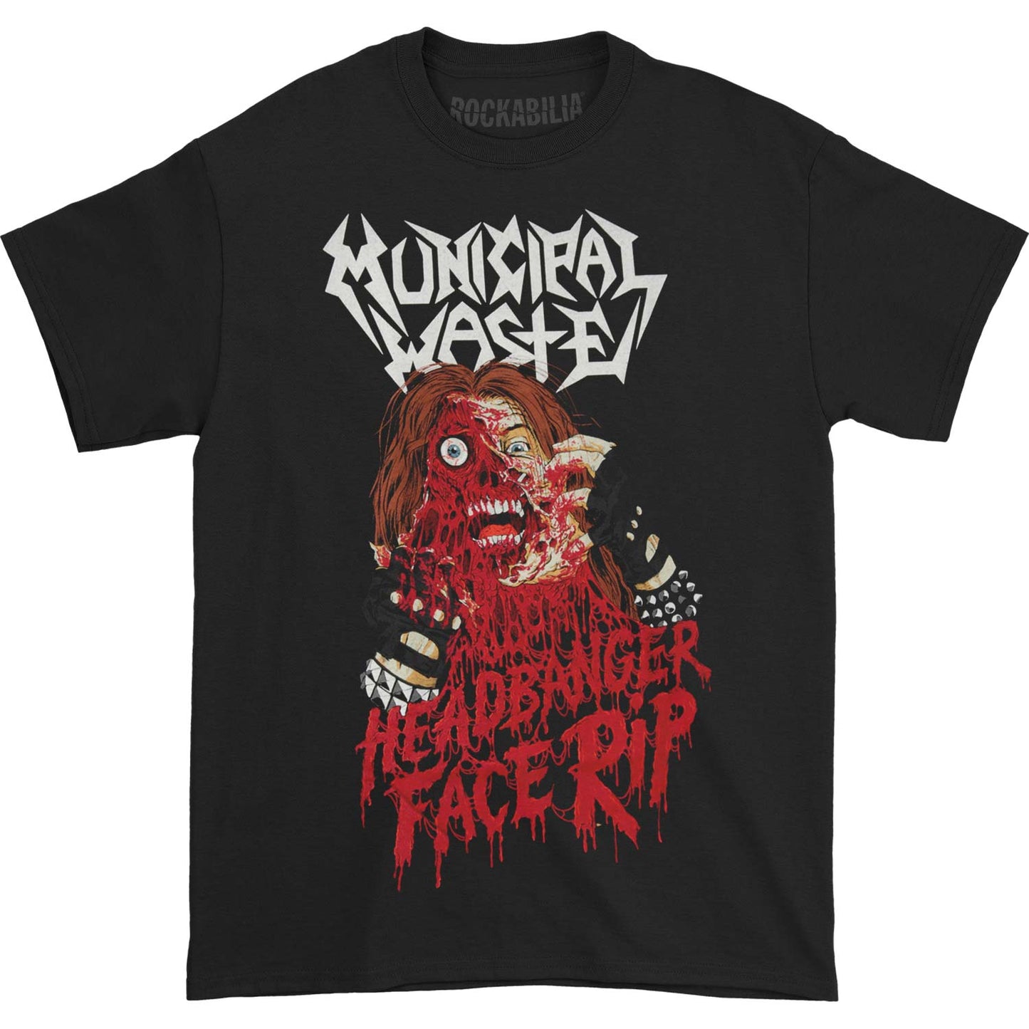Municipal Waste Headbanger Face Rip T-shirt
