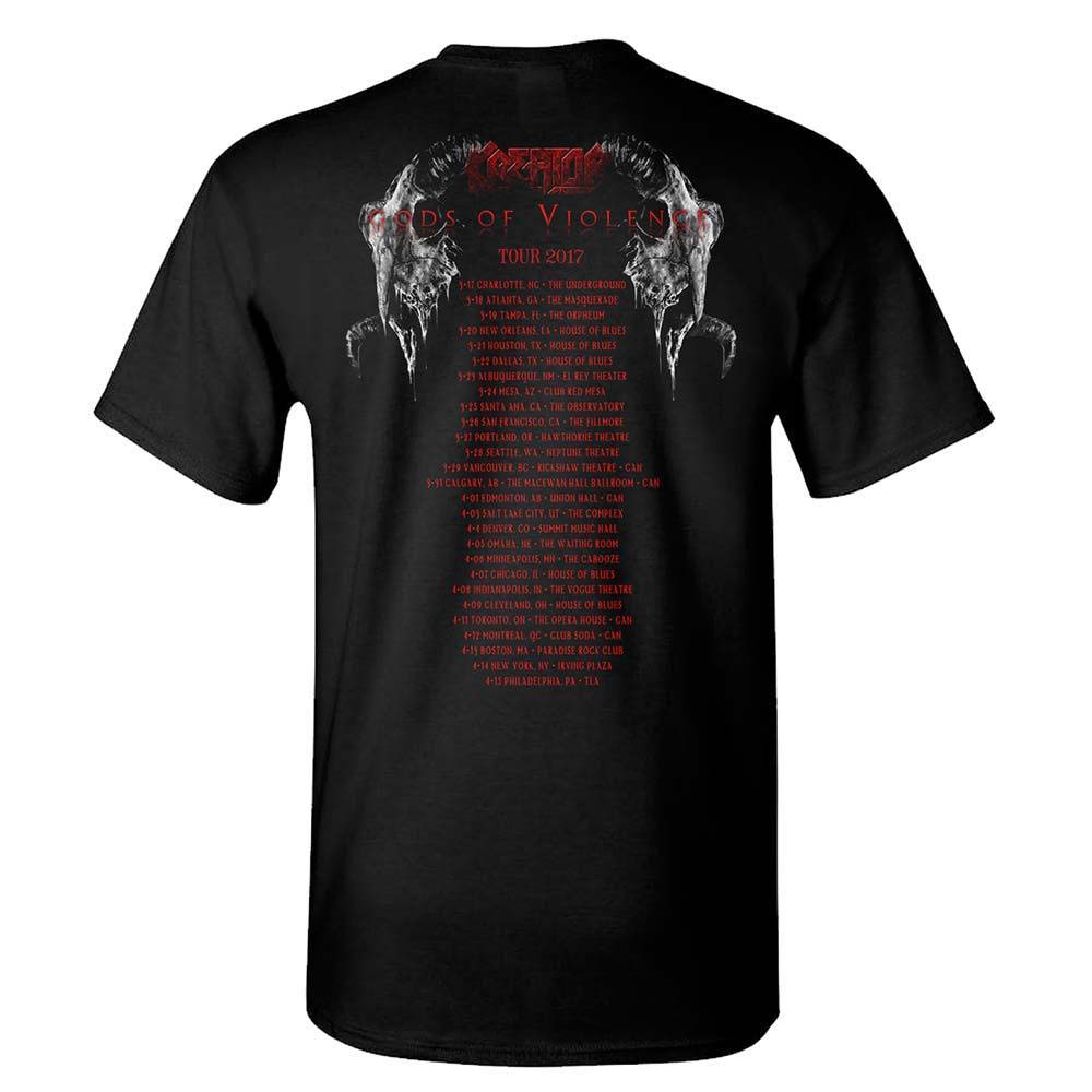 Kreator Gods Of Violence US 2017 Tour T-shirt