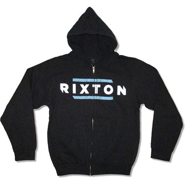 Rixton Blue Lines Zippered Hooded Sweatshirt