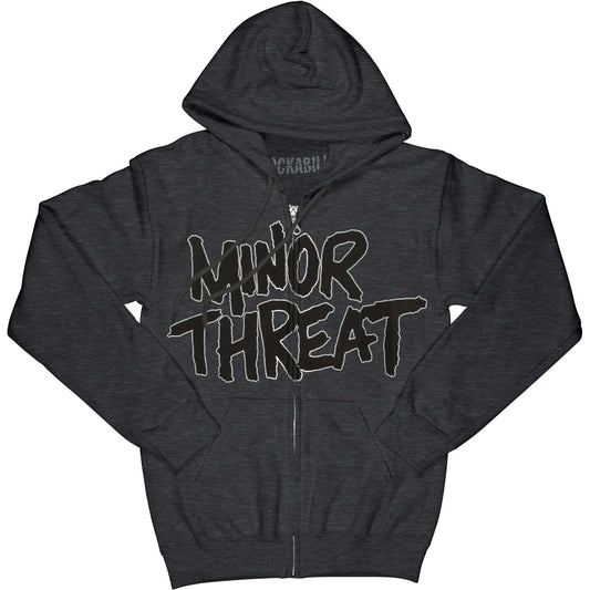 Minor Threat Logo Zippered Hooded Sweatshirt