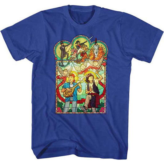 Bill And Teds Excellent Adventure Stained Glass Slim Fit T-shirt