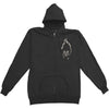 Flaming Head Zip Zippered Hooded Sweatshirt