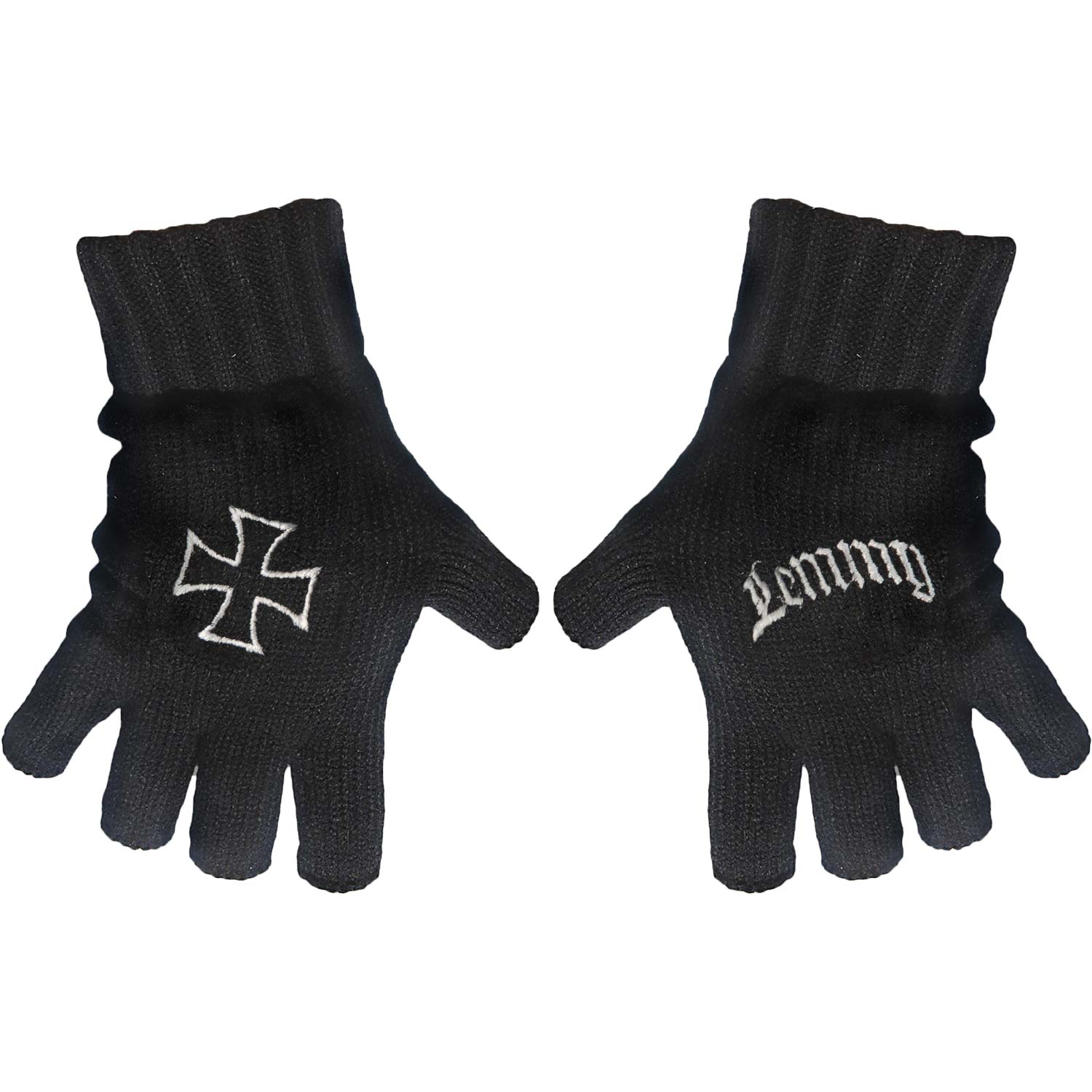 Lemmy Logo & Iron Cross Knit Gloves