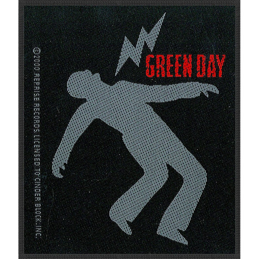 Green Day Lightning Bolt Woven Patch