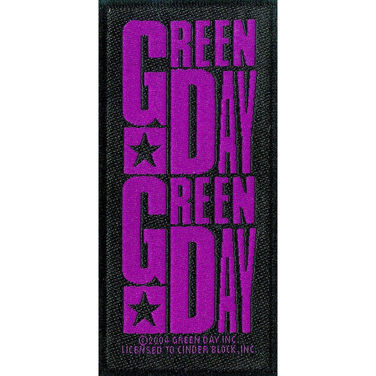 Green Day Purple Logo Woven Patch