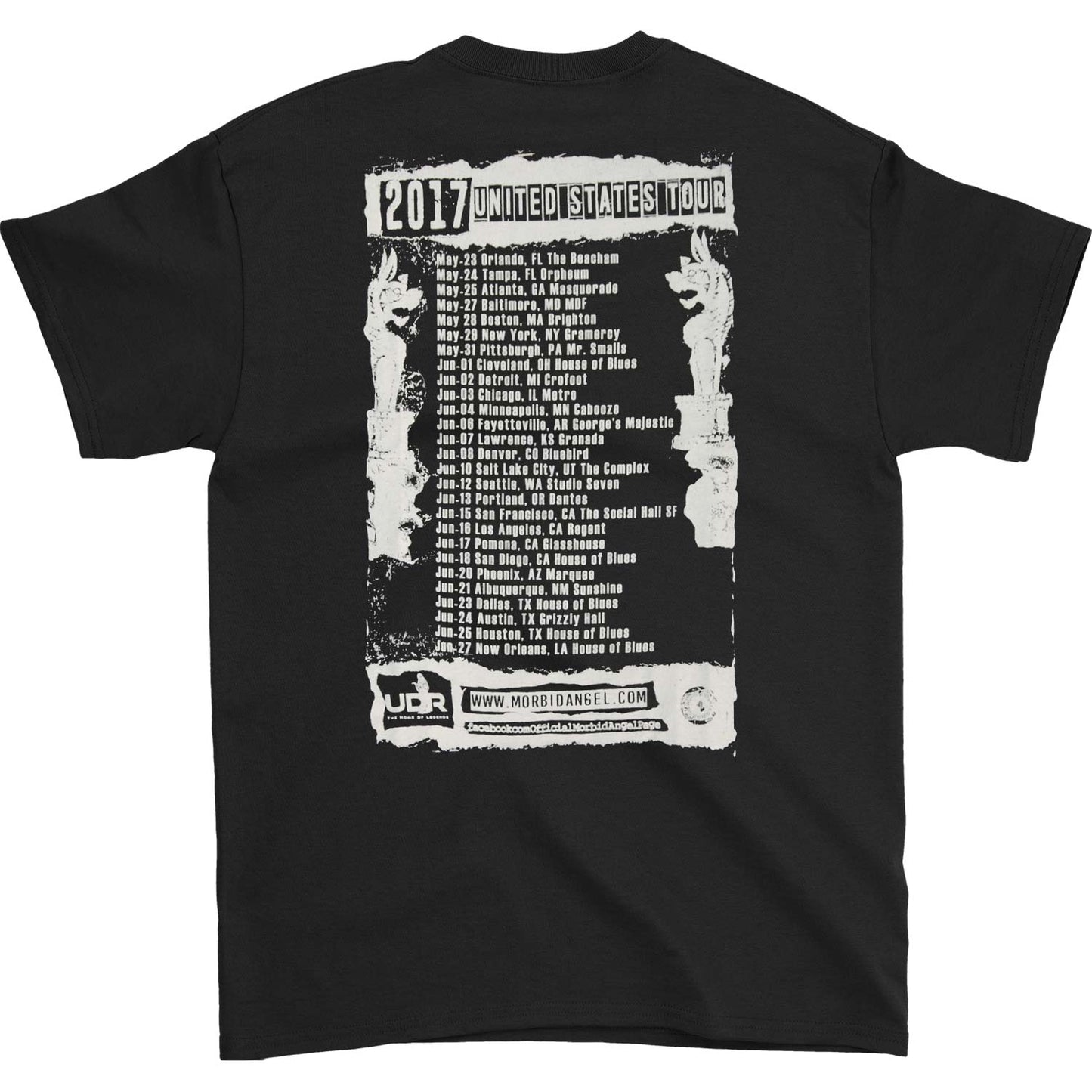Morbid Angel Tour Admat-tour Dates T-shirt