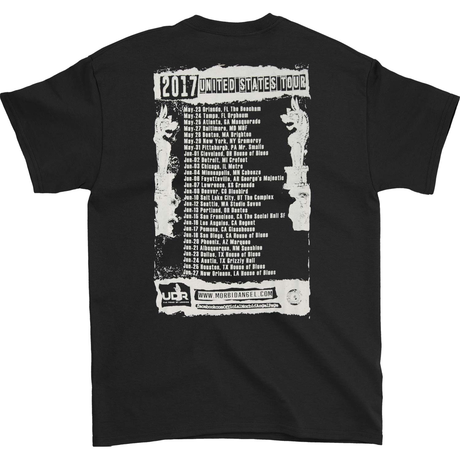 Morbid Angel Tour Admat-tour Dates T-shirt