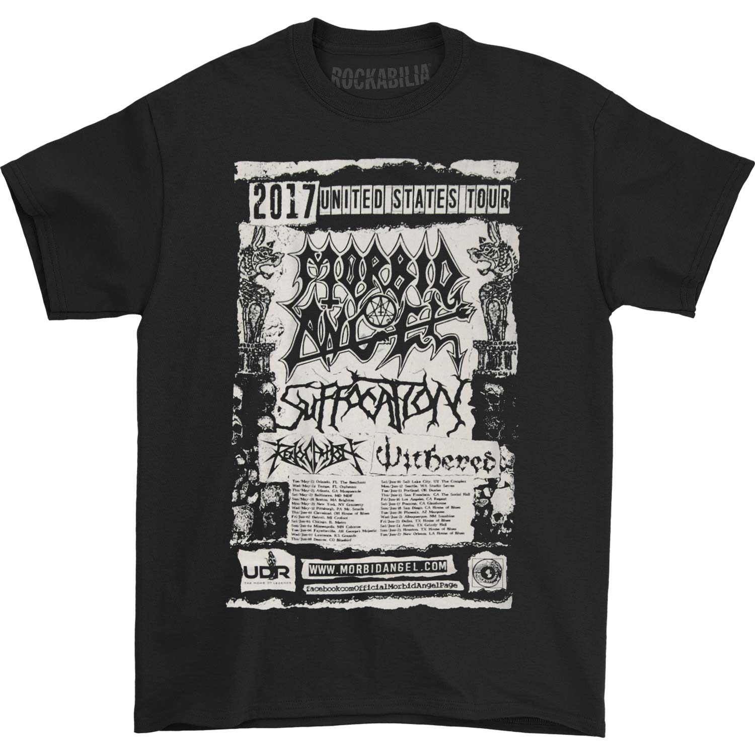 Morbid Angel Tour Admat-tour Dates T-shirt