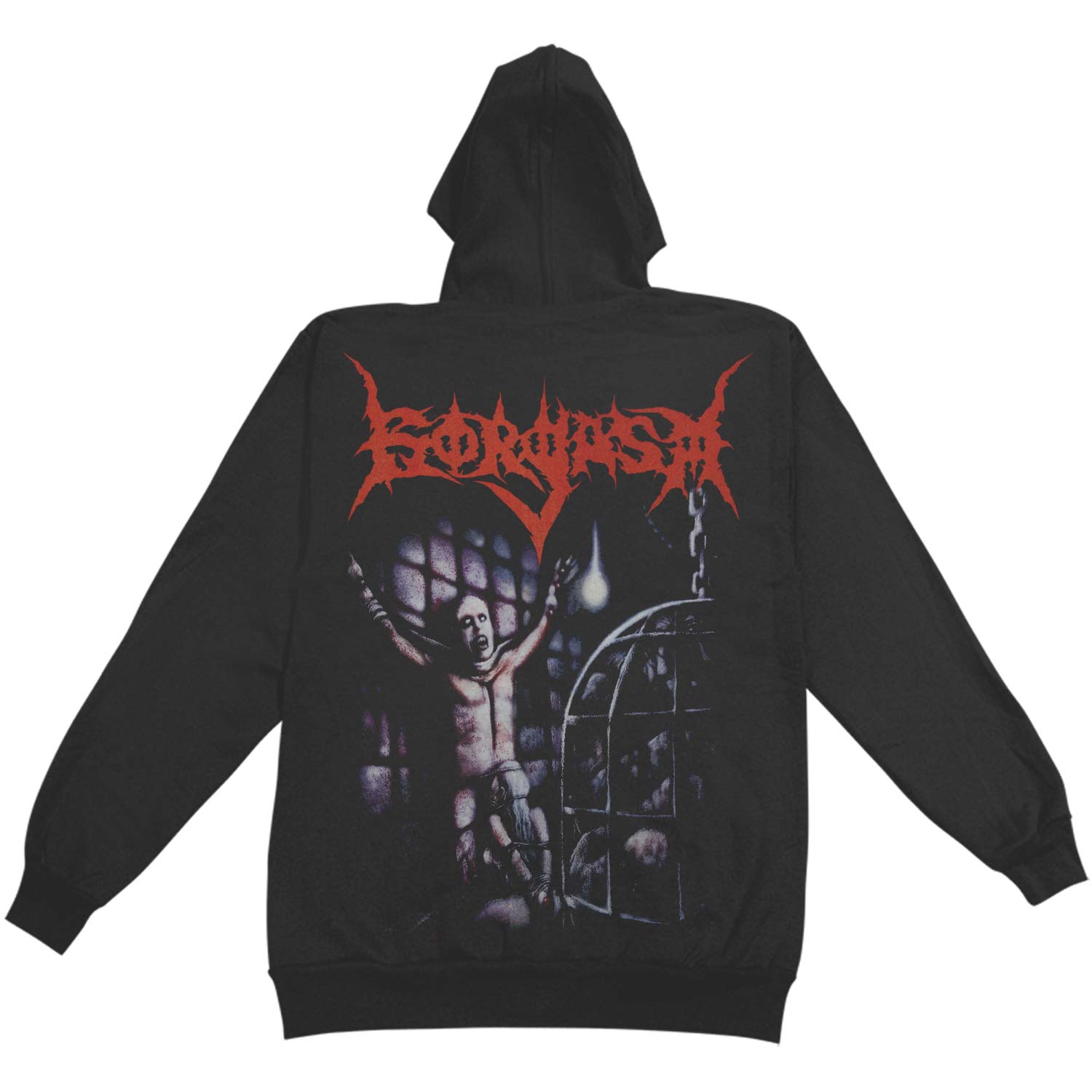 Gorgasm Stitched Oral Asphyxia Zippered Hooded Sweatshirt