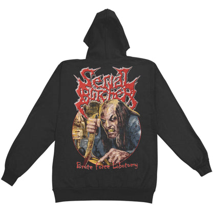 Serial Butcher Brute Force Lobotomy Zippered Hooded Sweatshirt