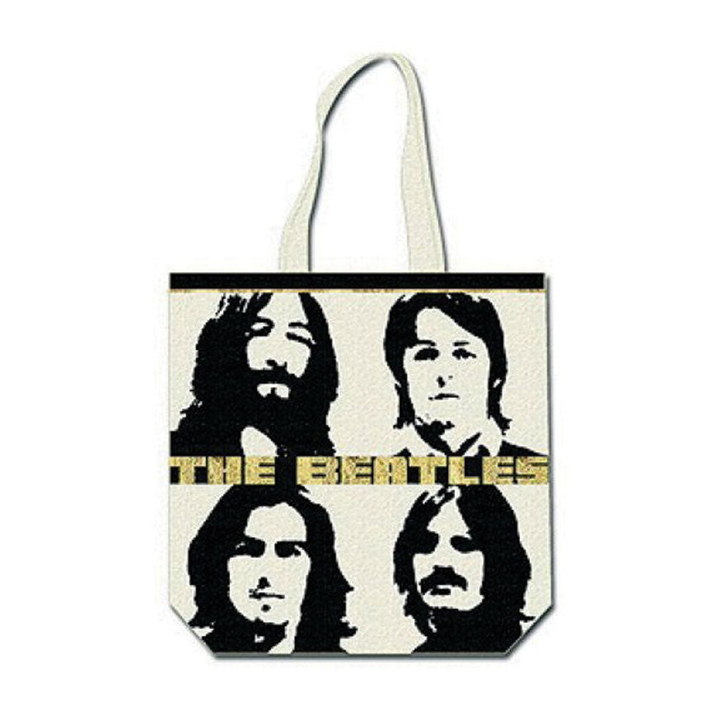 Beatles Four Heads (Back Print) Grocery Tote