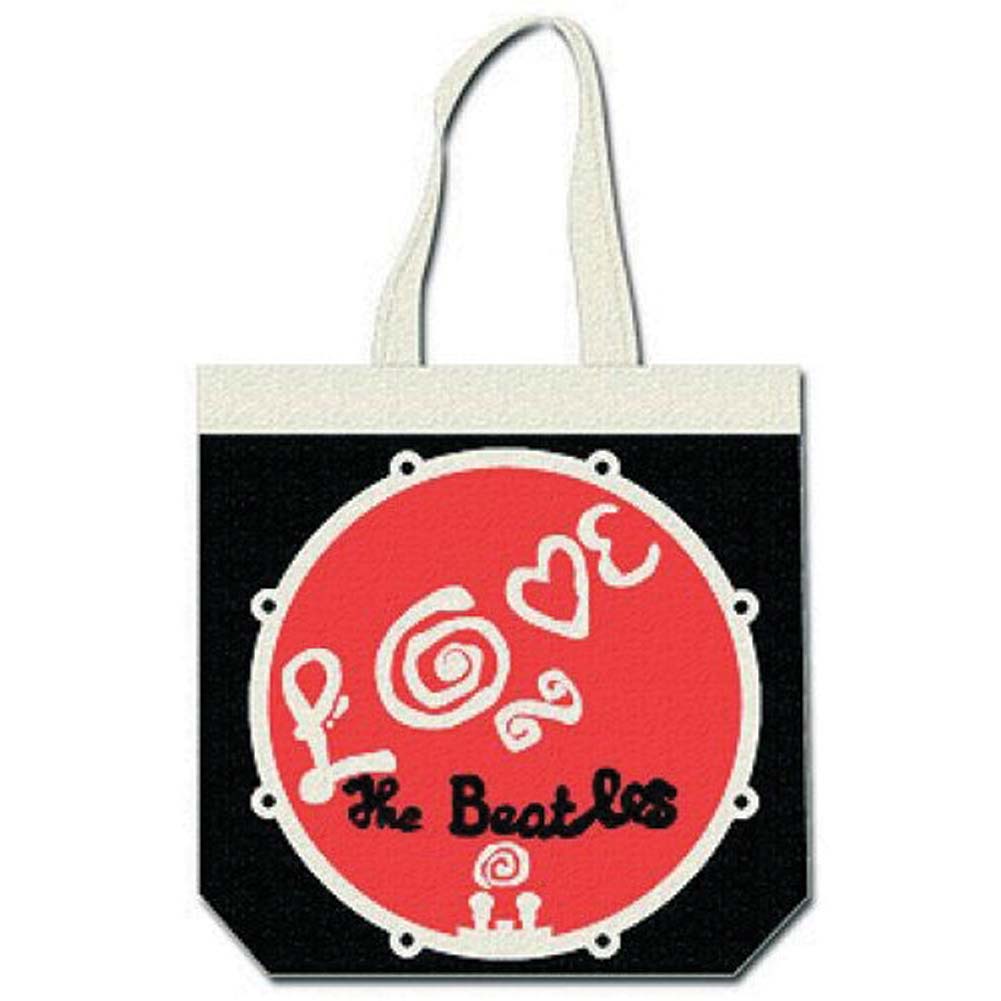 Beatles Love Drum (Back Print) Grocery Tote