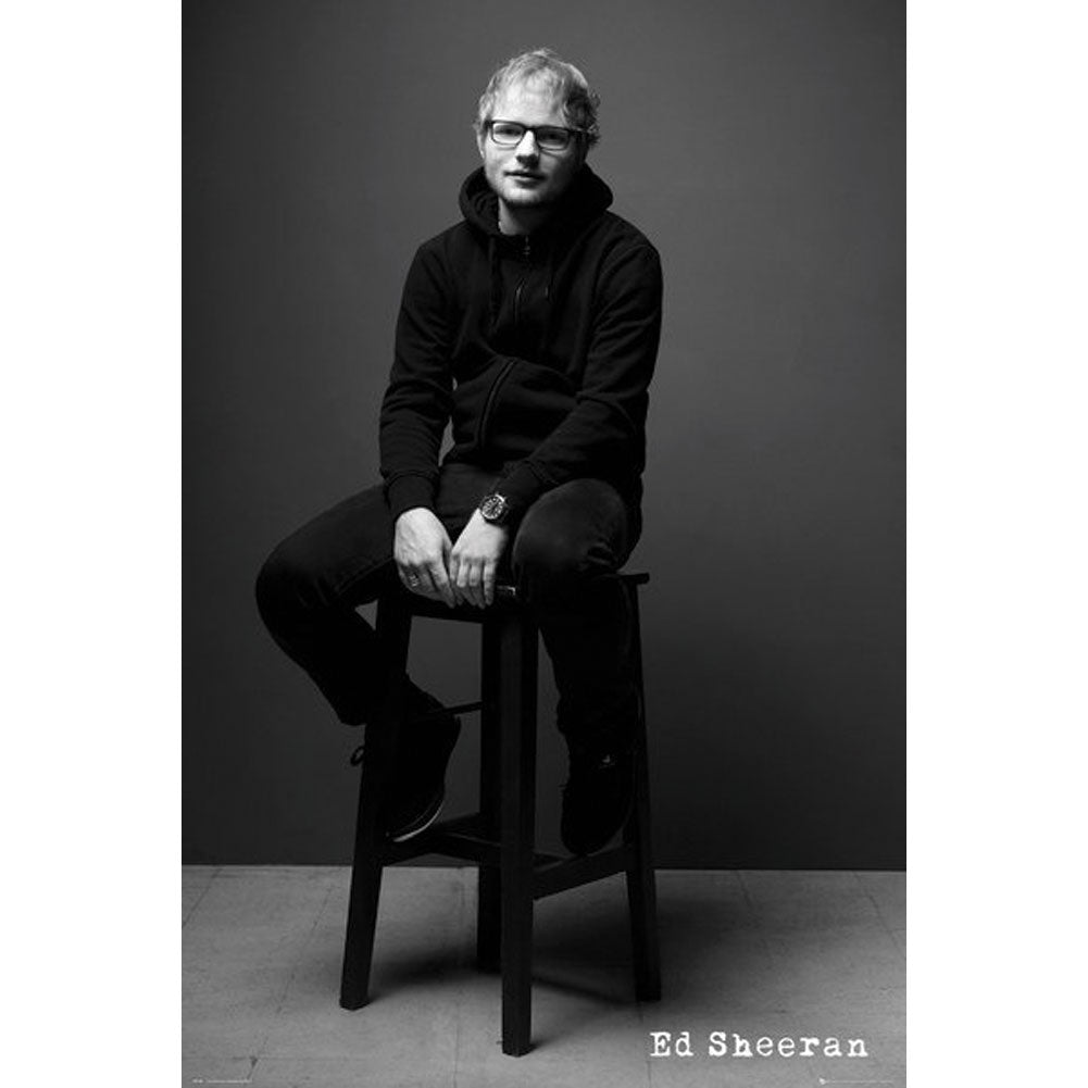 Ed Sheeran B & W Domestic Poster