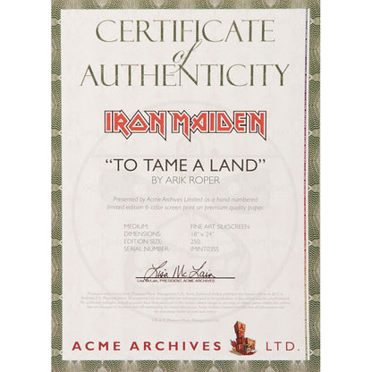 Tame A Land by Arik Roper Limited Screenprint