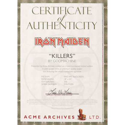 Killers by Godmachine Limited Screenprint