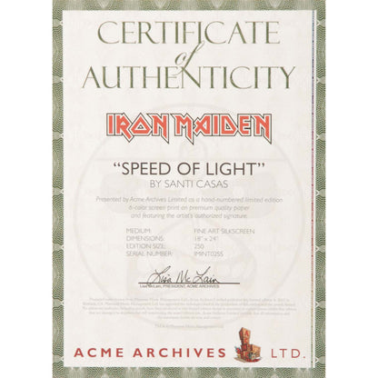 Speed Of Light by Santi Casas Limited Screenprint