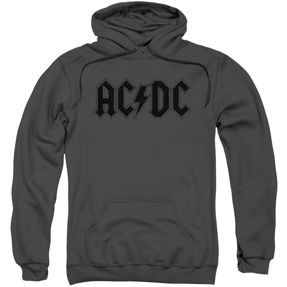 AC/DC Worn Logo Adult 25% Poly Hooded Sweatshirt