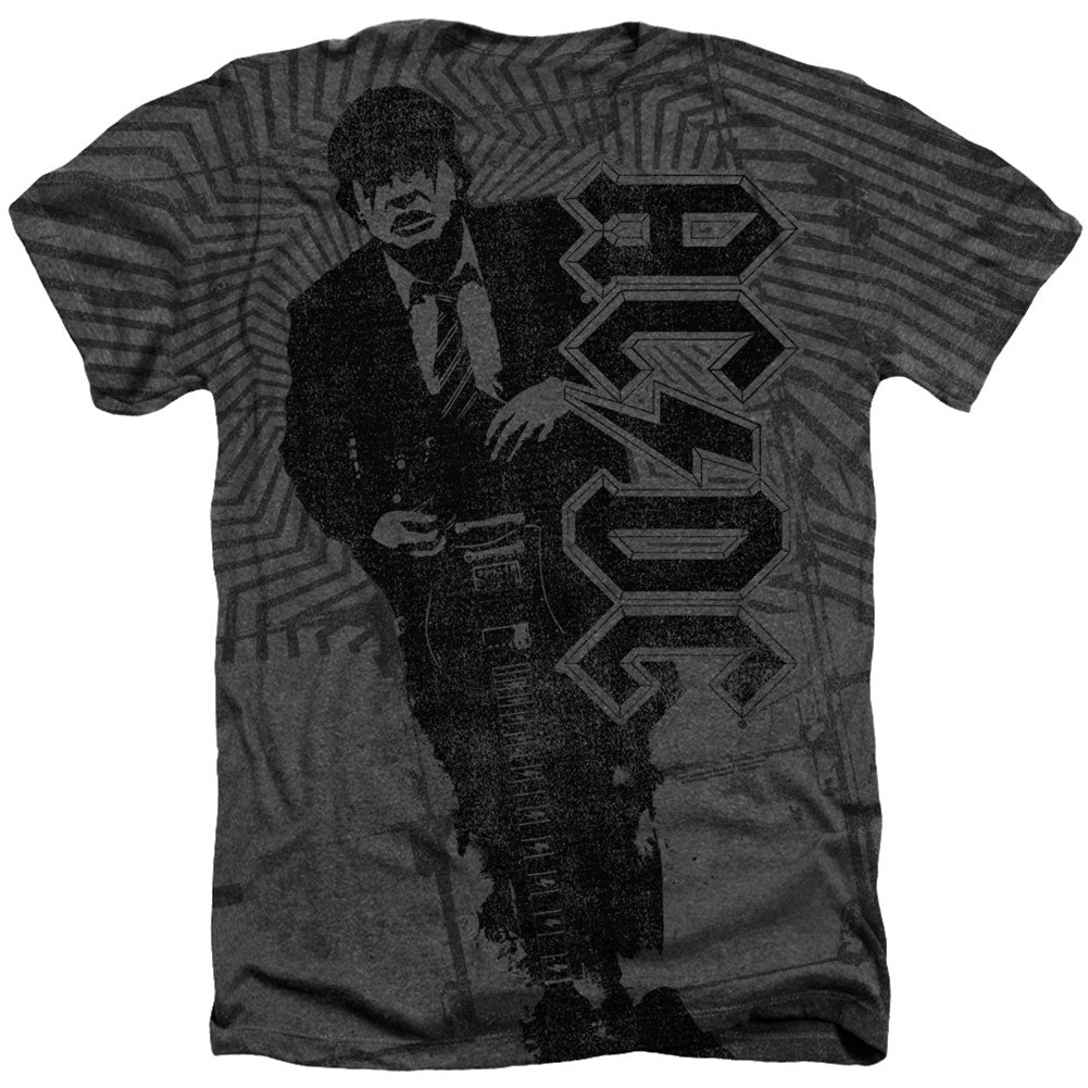 AC/DC Angus Adult Heather 40% Poly T-shirt