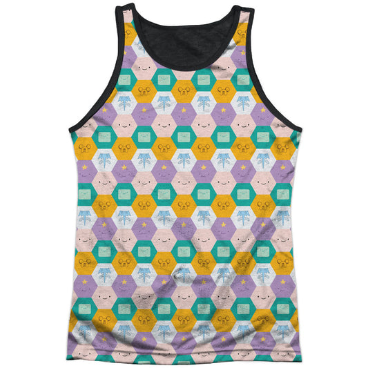 Hexagon Pattern Black Back Mens Tank