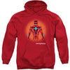 Red Power Ranger Graphic Adult 25% Poly Hooded Sweatshirt