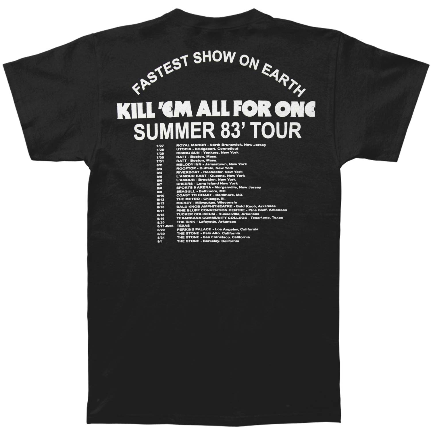 Raven Raven & Metallica Kill 'Em All Black Tee T-shirt