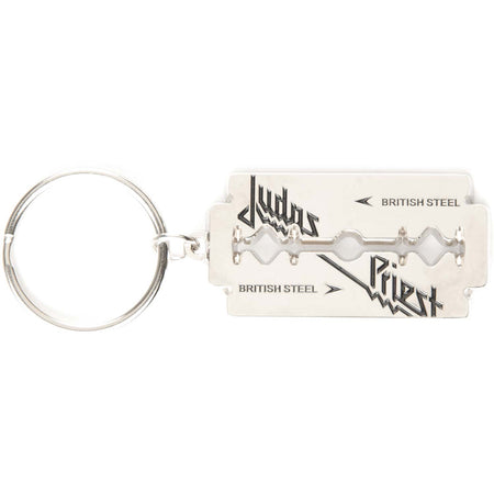 British Steel Razor Blade Metal Key Chain