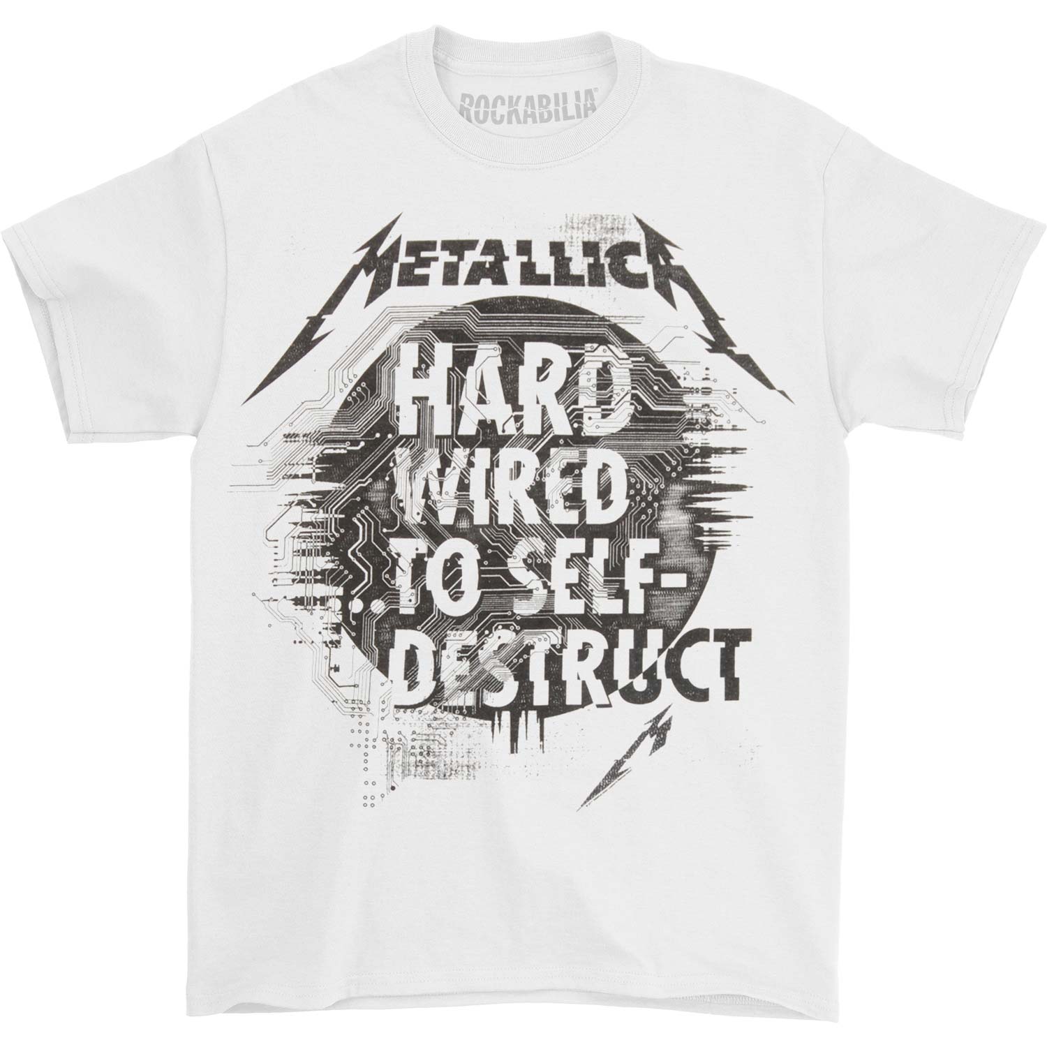 Metallica Met Global Glitch White T T-shirt
