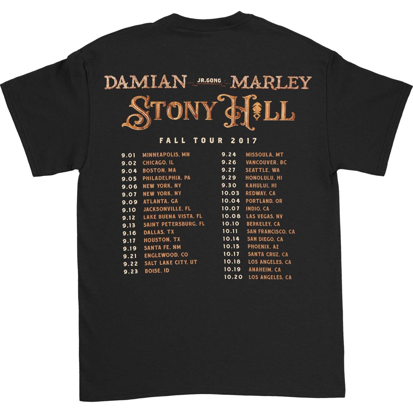 Damien Marley Stony Hill Tour T-shirt