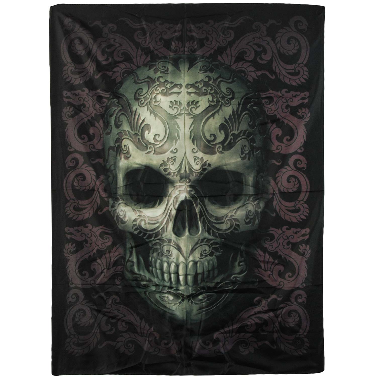 Oriental Skull Poster Flag