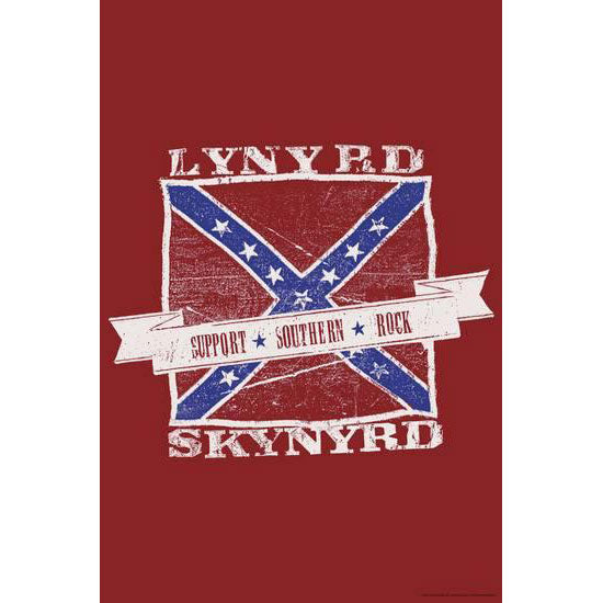 Lynyrd Skynyrd Support Southern Rock Domestic Poster