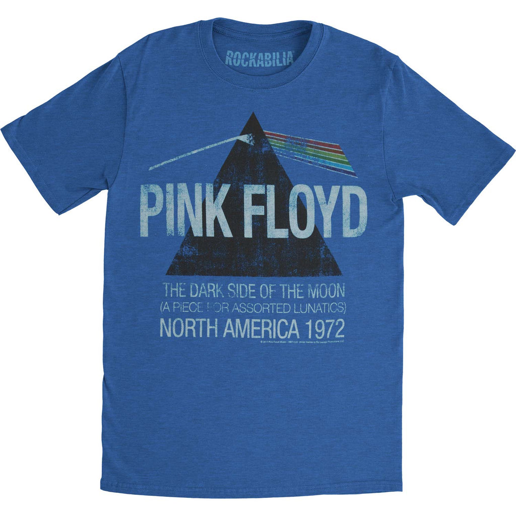 Pink Floyd Dark Side Lunatics Heather Blue Slim Fit T-shirt