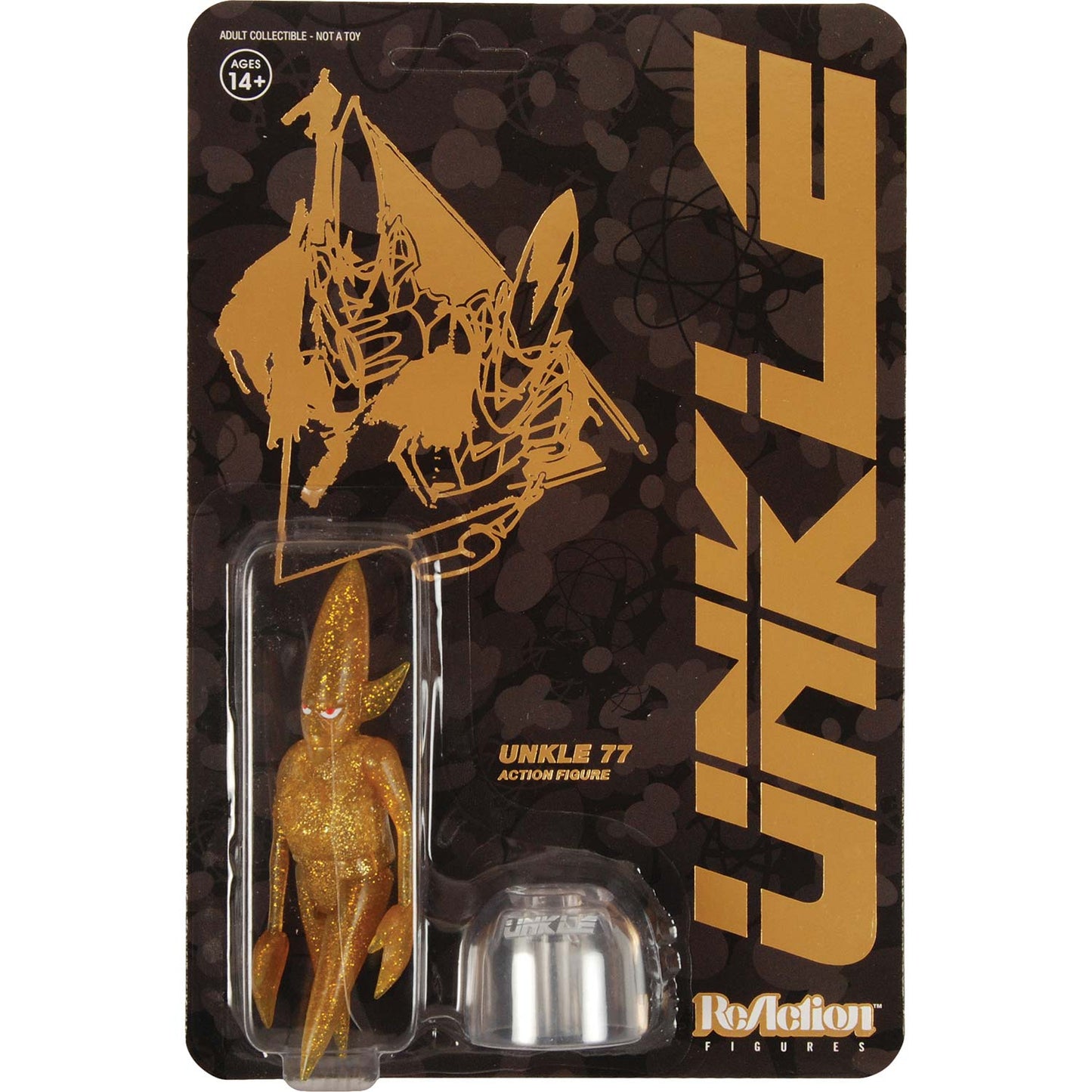 Super7 Gold Glitter UNKLE 77 Pointman 3.75" ReAction Figure Action Figure