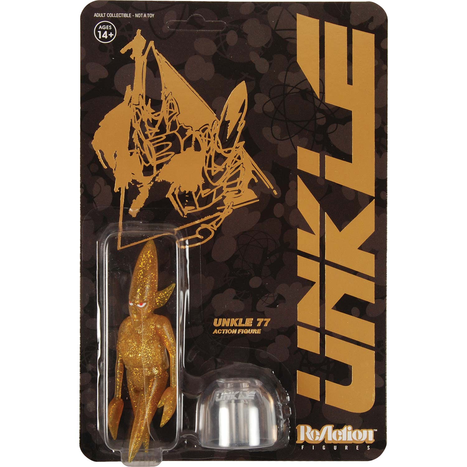 Super7 Gold Glitter UNKLE 77 Pointman 3.75" ReAction Figure Action Figure
