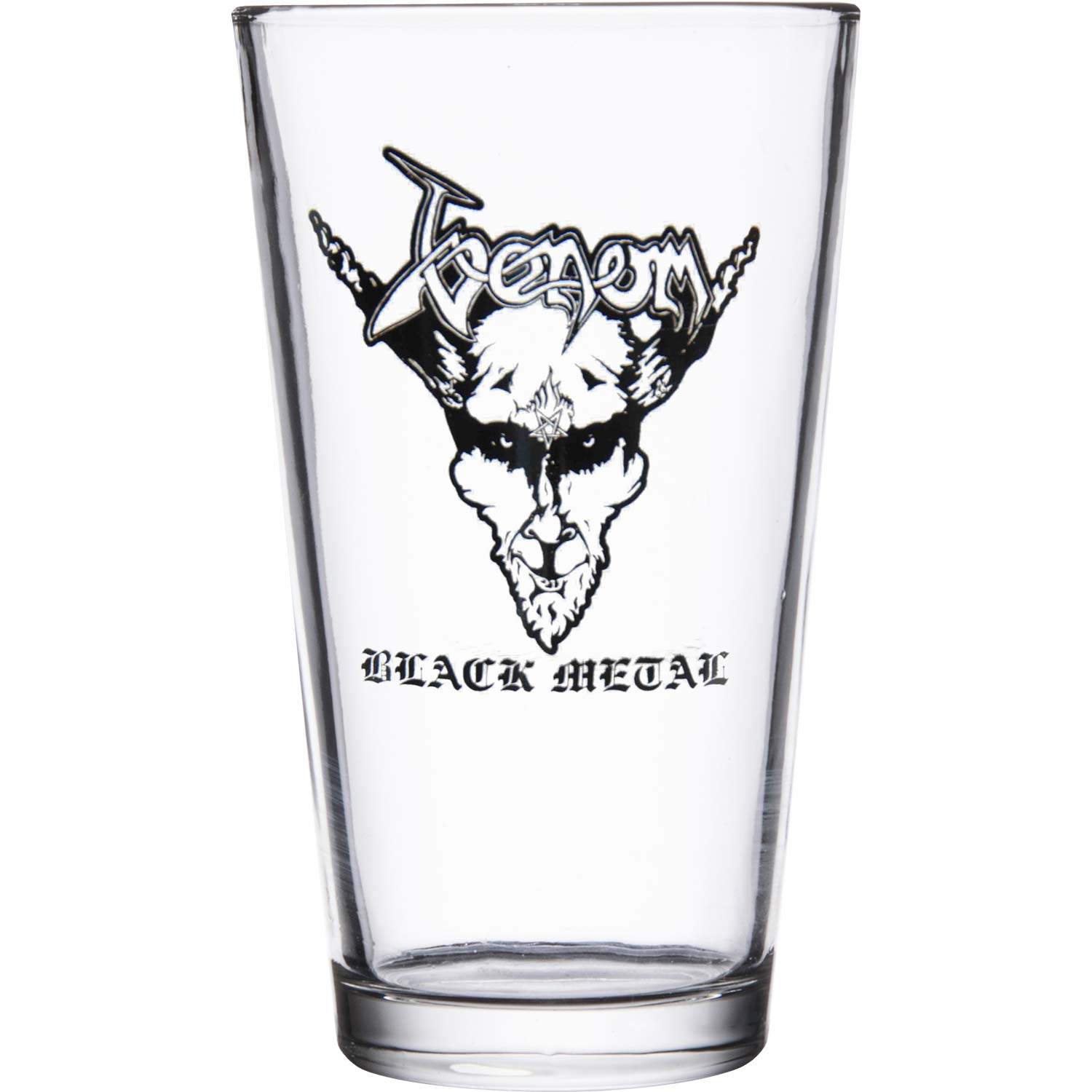 Black Metal Pint Glass