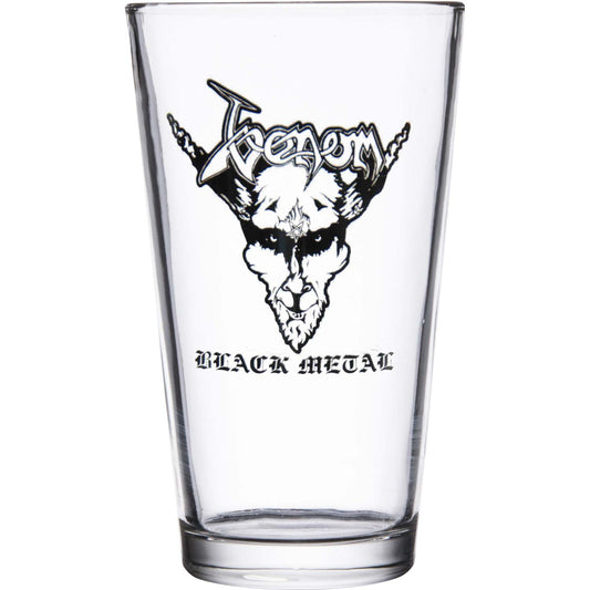Black Metal Pint Glass